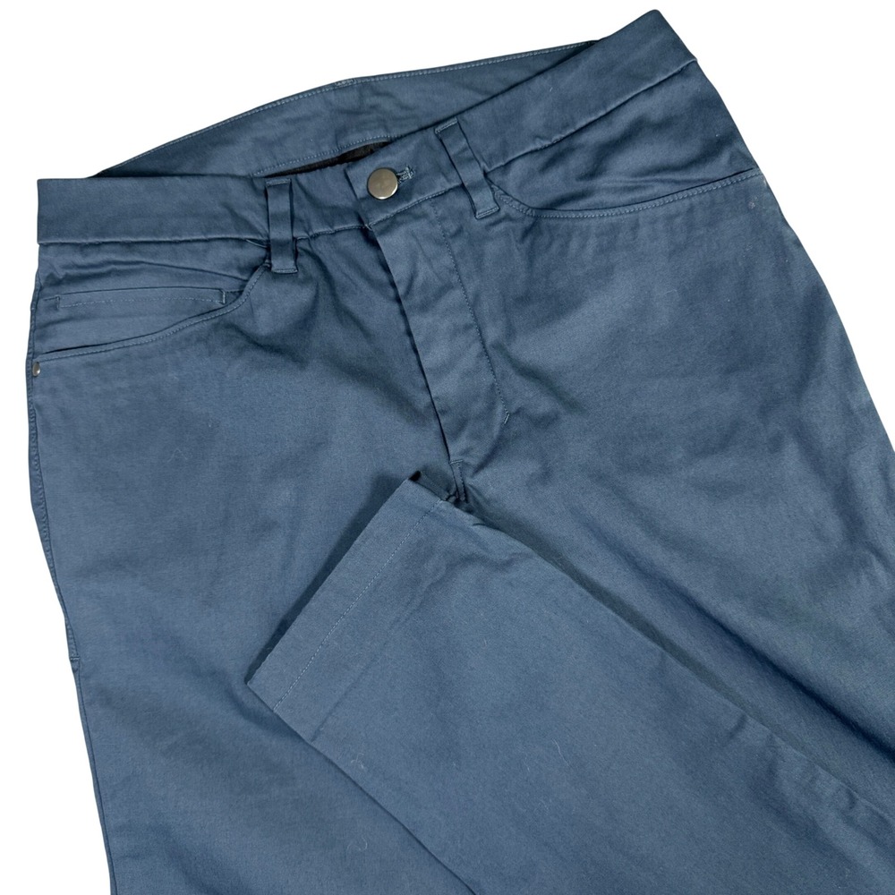 Lululemon ABC Slim Swift Pants Men 28 Navy Blue Cotton Nylon Stretch Chino 28x32